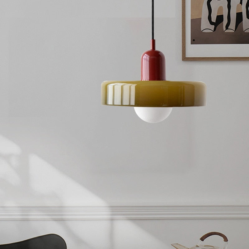 Bauhaus Stained Glass Pendant Light