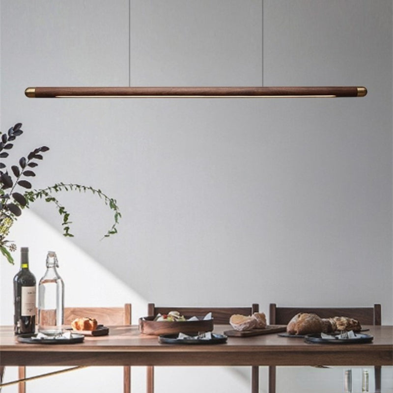 Black Walnut Minimalist LED Chandelier