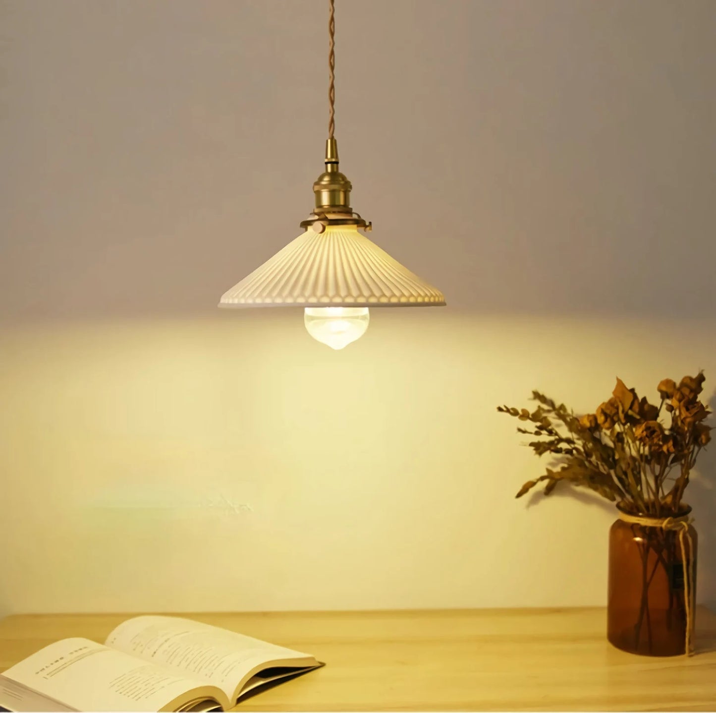 Mid-century Modern Ceramic Pendant Light