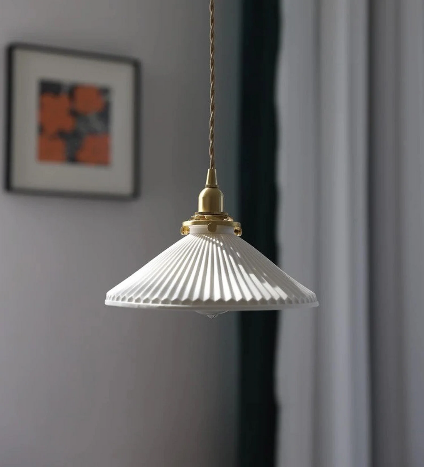 Mid-century Modern Ceramic Pendant Light