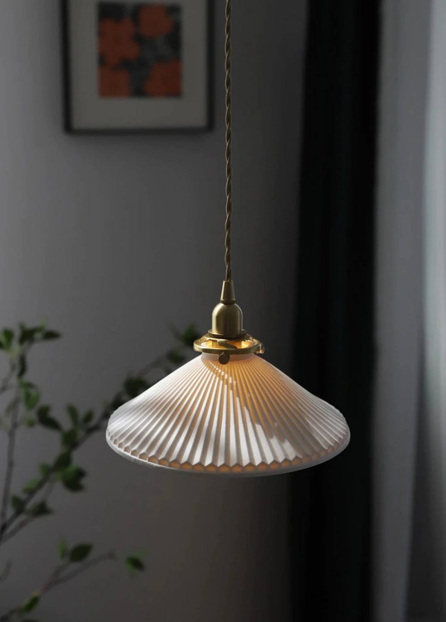 Mid-century Modern Ceramic Pendant Light