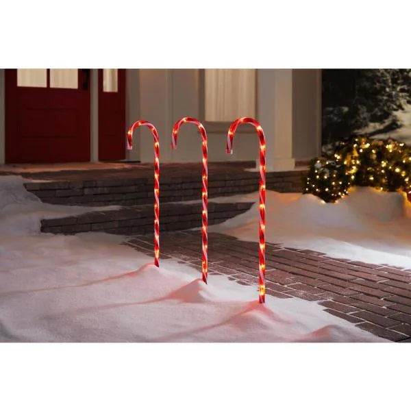 Christmas Candy Cane LED Lights Solar or USB Powered