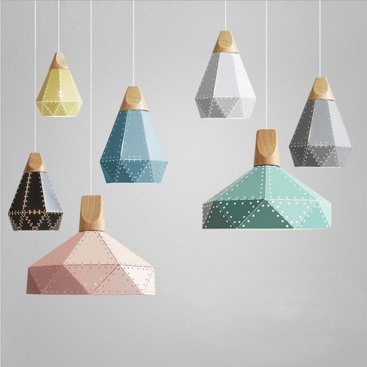 Modern Macaron Diamonds Pendant Light