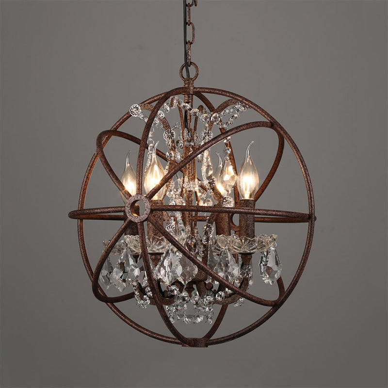 Farmhouse Crystal Chandelier Light