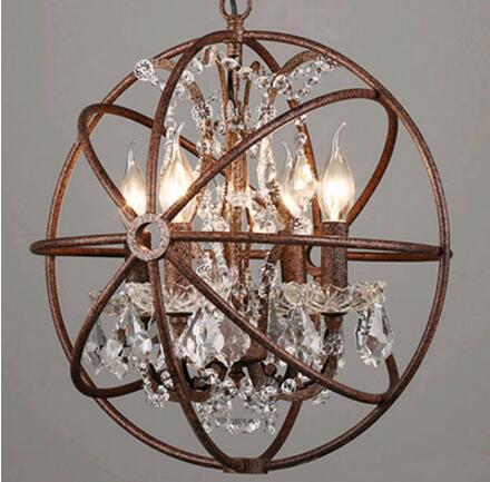 Farmhouse Crystal Chandelier Light