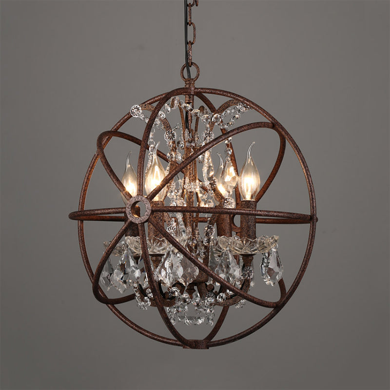 Farmhouse Crystal Chandelier Light