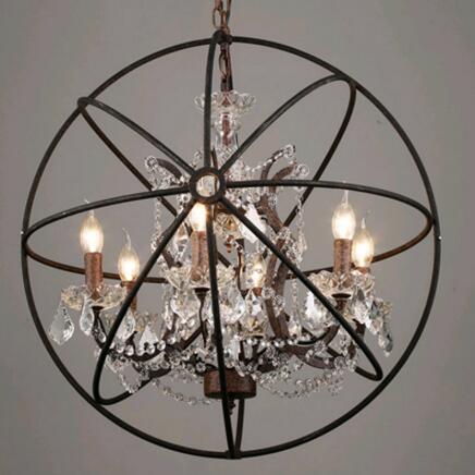 Farmhouse Crystal Chandelier Light