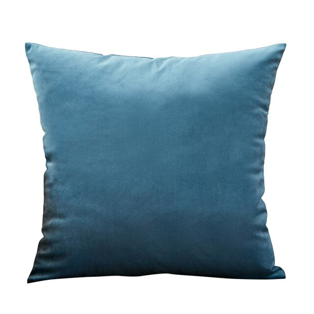 Blue Velvet Throw Pillow