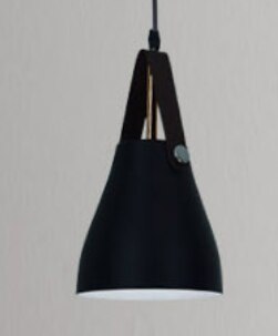 Moderne Pendelleuchte „Glocke“ mit Lederband