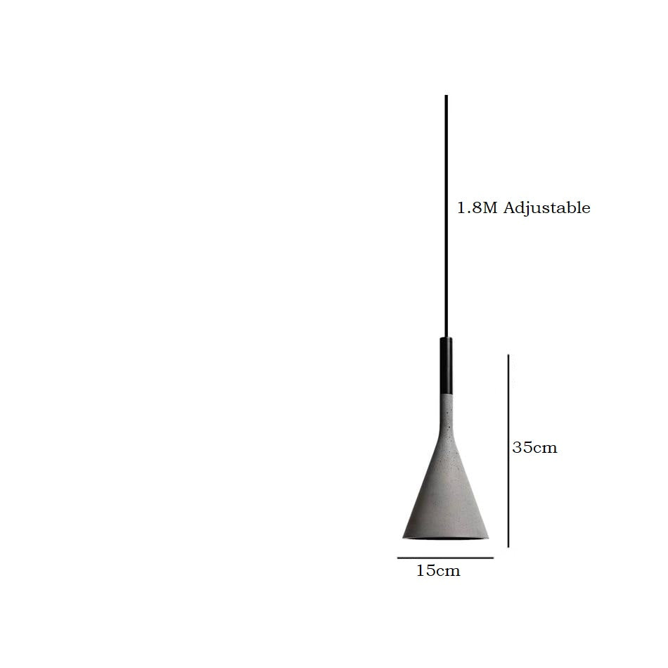 Konische Beton-Pendelleuchte
