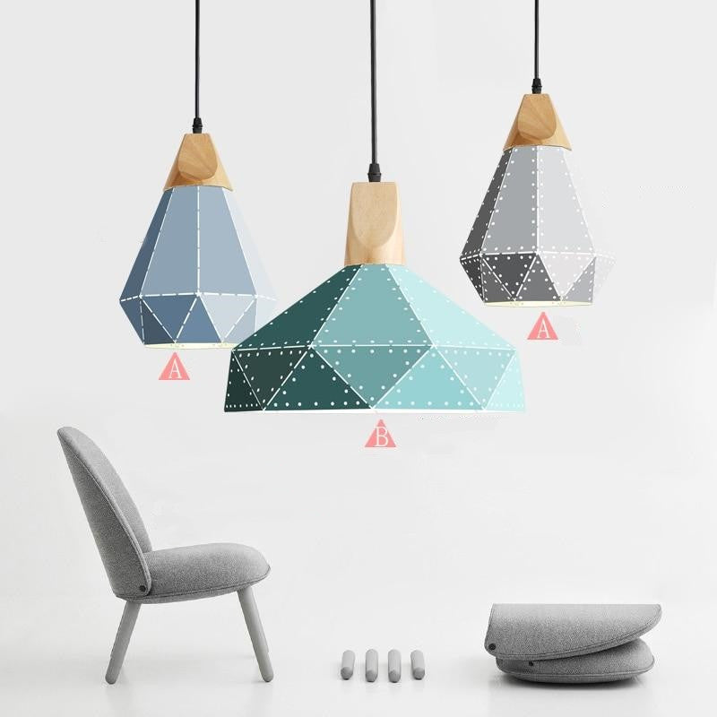 Modern Macaron Diamonds Pendant Light