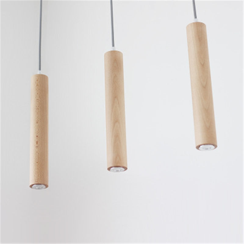 Nordic Black Walnut Wood Pendant Light