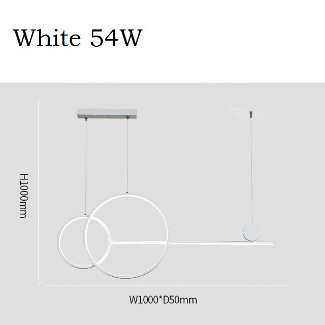 LED-Kronleuchter mit zwei Kreisen