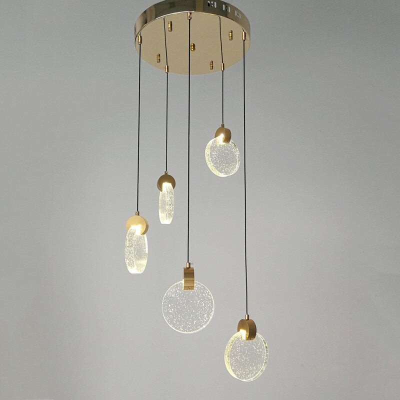 Nordic Seeded Glass LED Pendant Light