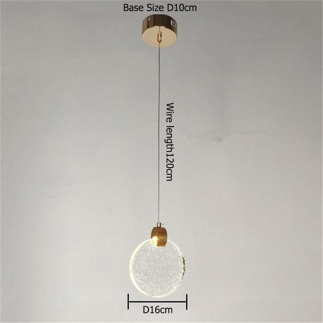 Nordic Seeded Glass LED Pendant Light