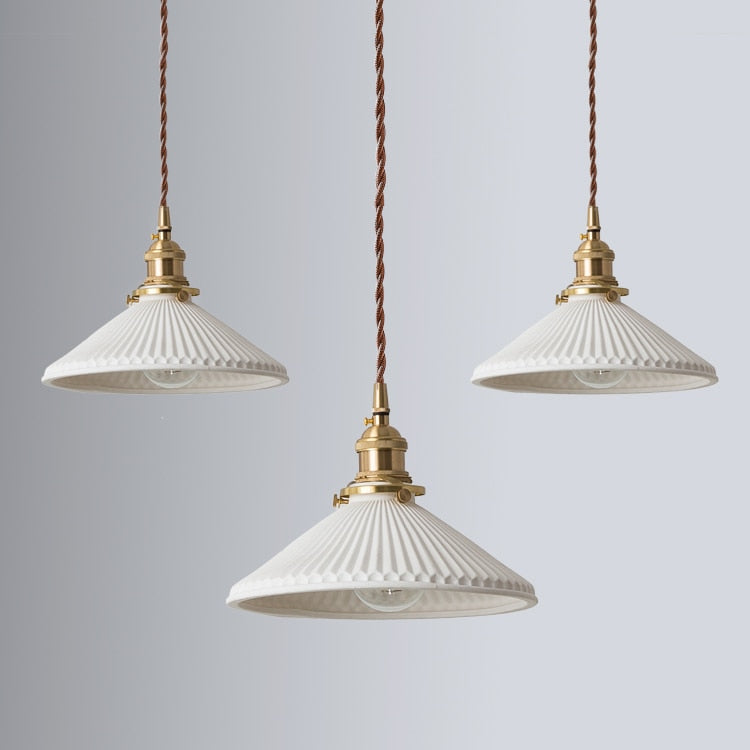 Mid-century Modern Ceramic Pendant Light