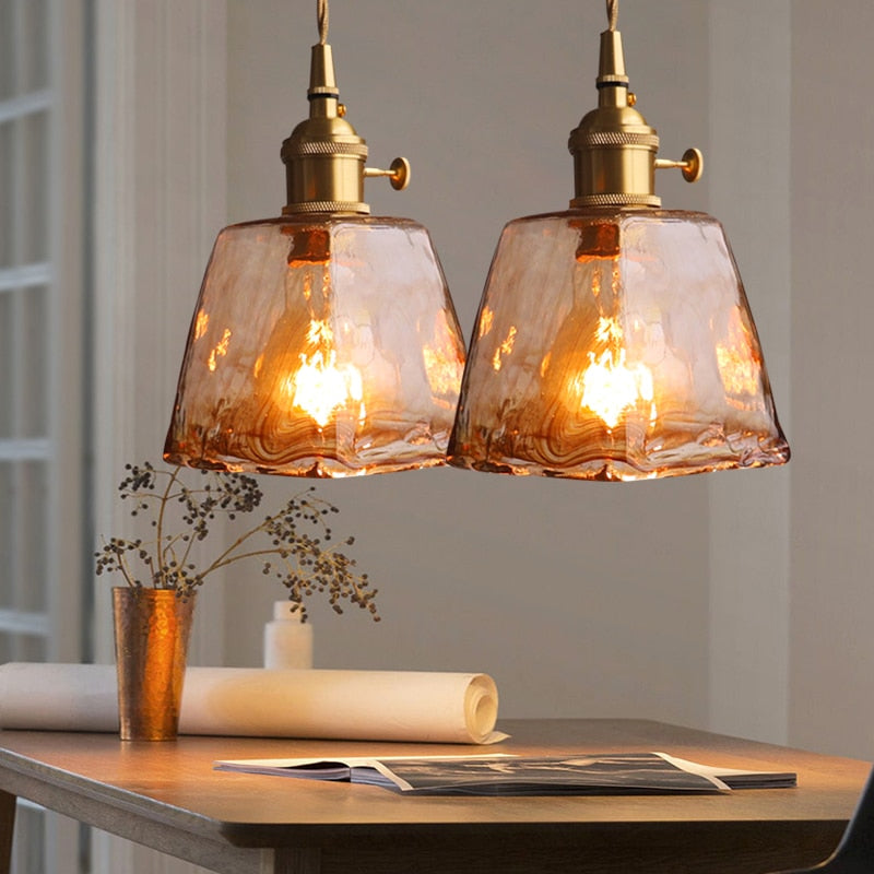 Classic Starfire Glass Table Pendant Light