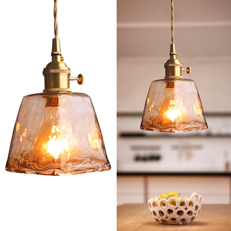 Classic Starfire Glass Table Pendant Light