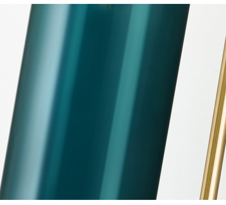 Modern Teal Cylinder Glass Wall Lamp