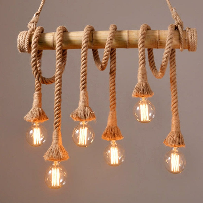 Loft Vintage Rope Pendant Lights