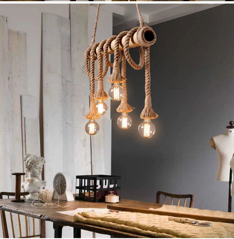 Loft Vintage Rope Pendant Lights