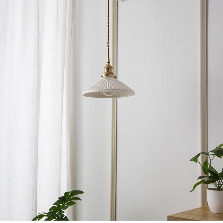 Mid-century Modern Ceramic Pendant Light