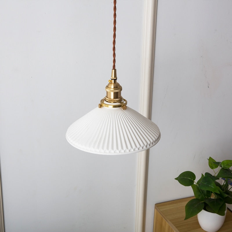 Mid-century Modern Ceramic Pendant Light