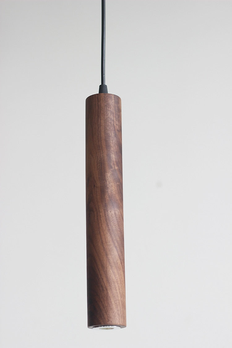 Nordic Black Walnut Wood Pendant Light