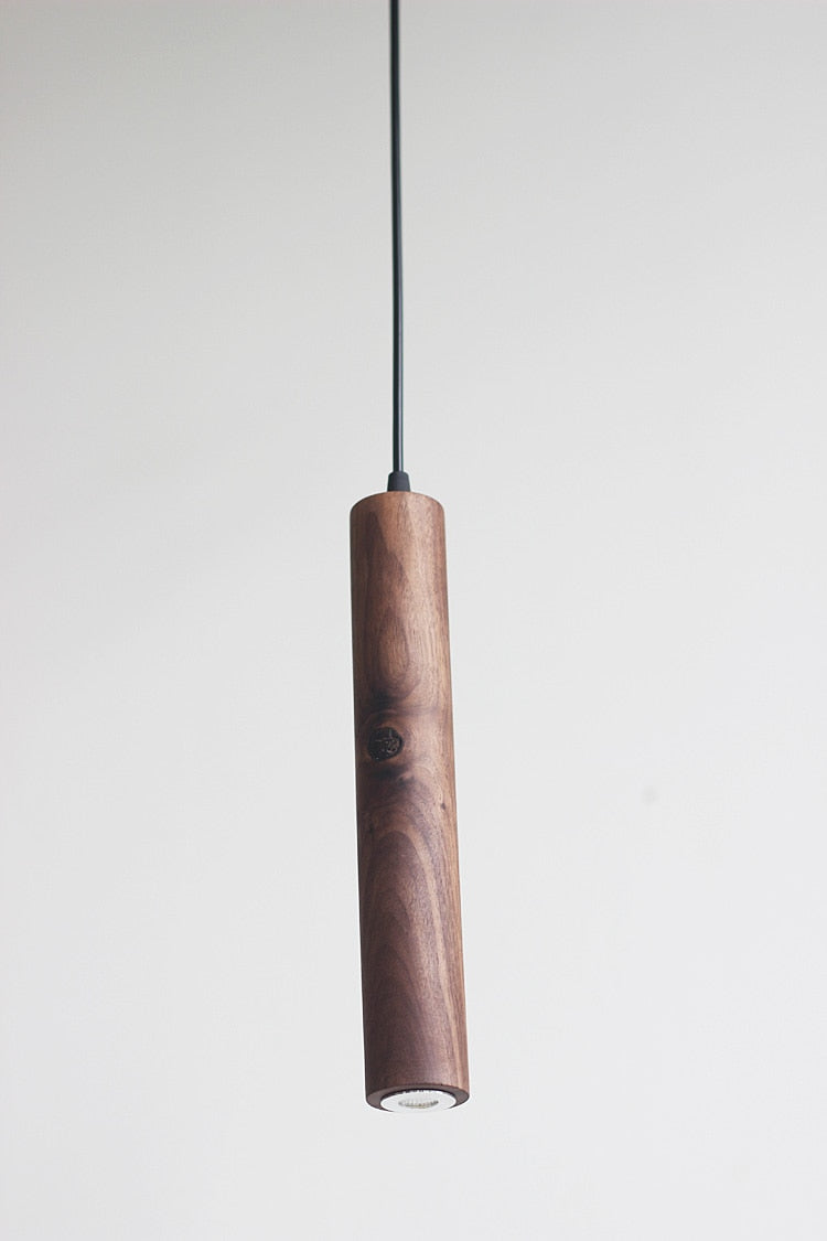 Nordic Black Walnut Wood Pendant Light