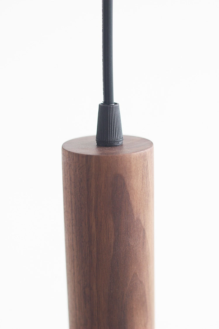 Nordic Black Walnut Wood Pendant Light