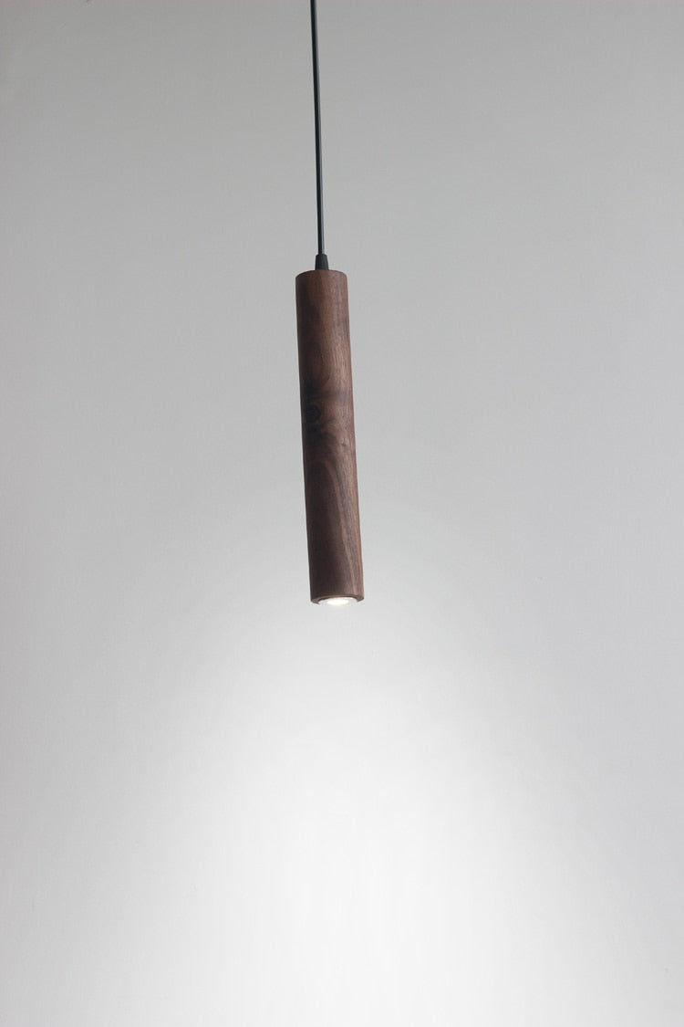 Nordic Black Walnut Wood Pendant Light