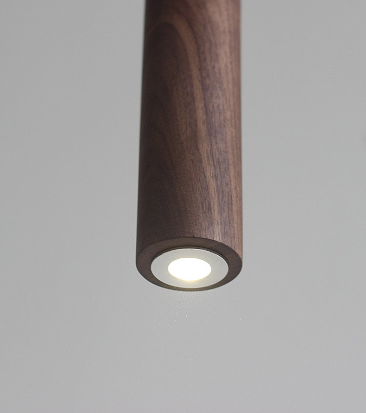 Nordic Black Walnut Wood Pendant Light