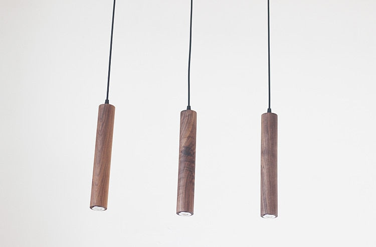 Nordic Black Walnut Wood Pendant Light