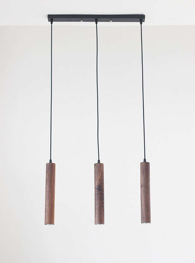 Nordic Black Walnut Wood Pendant Light