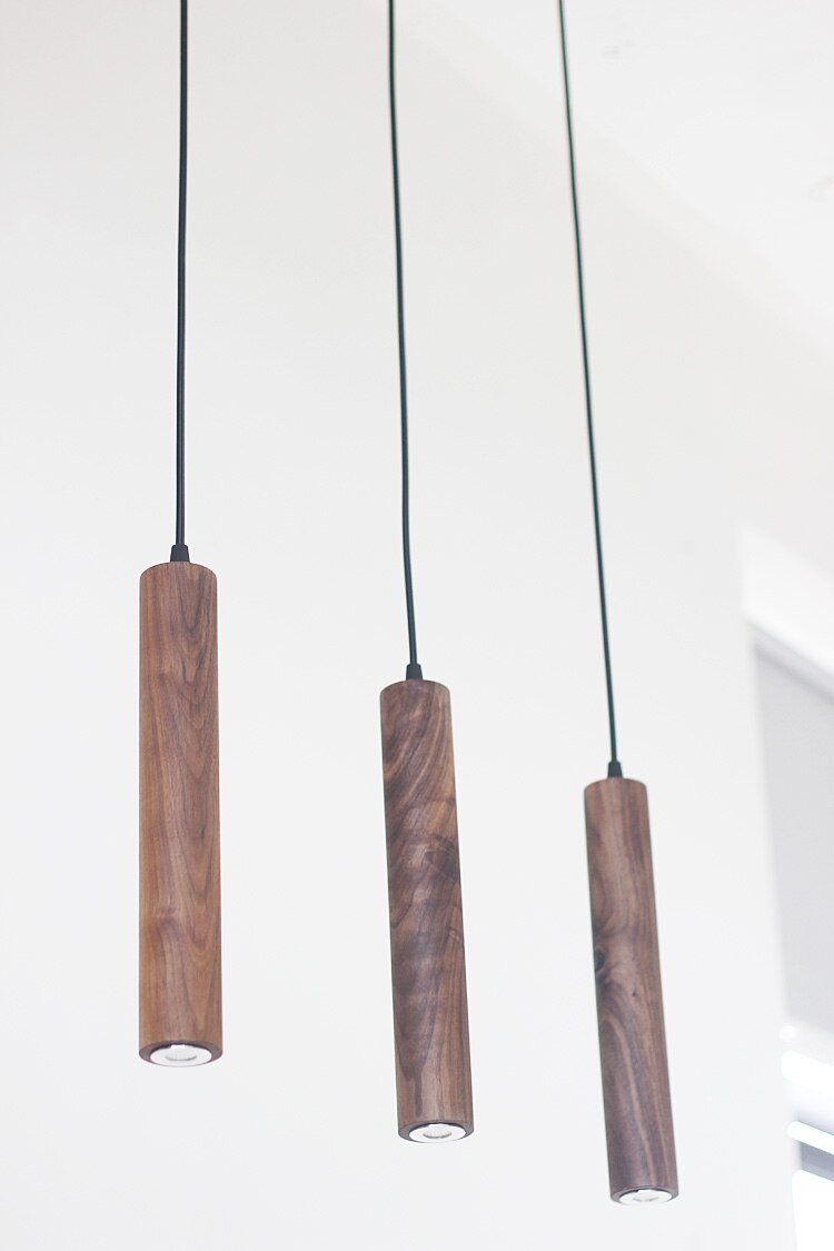 Nordic Black Walnut Wood Pendant Light