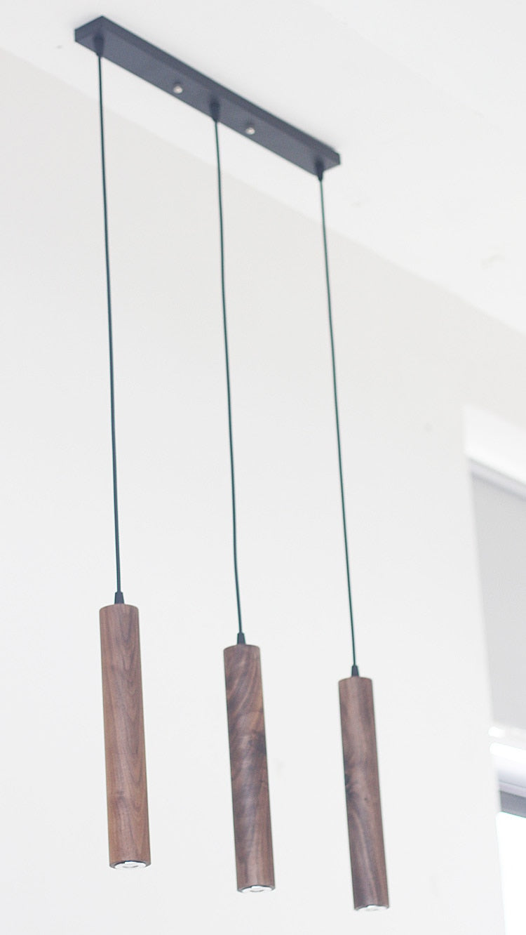 Nordic Black Walnut Wood Pendant Light