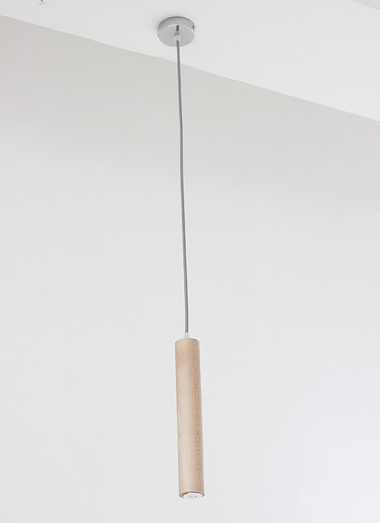 Nordic Black Walnut Wood Pendant Light