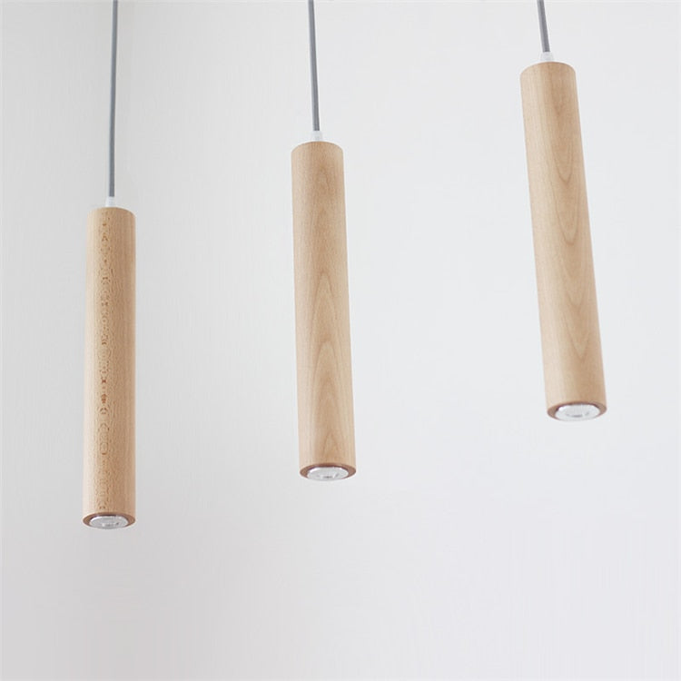 Nordic Black Walnut Wood Pendant Light