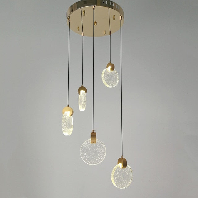 Nordic Seeded Glass LED Pendant Light