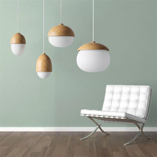 Frosted Glass Metal Pendant Light