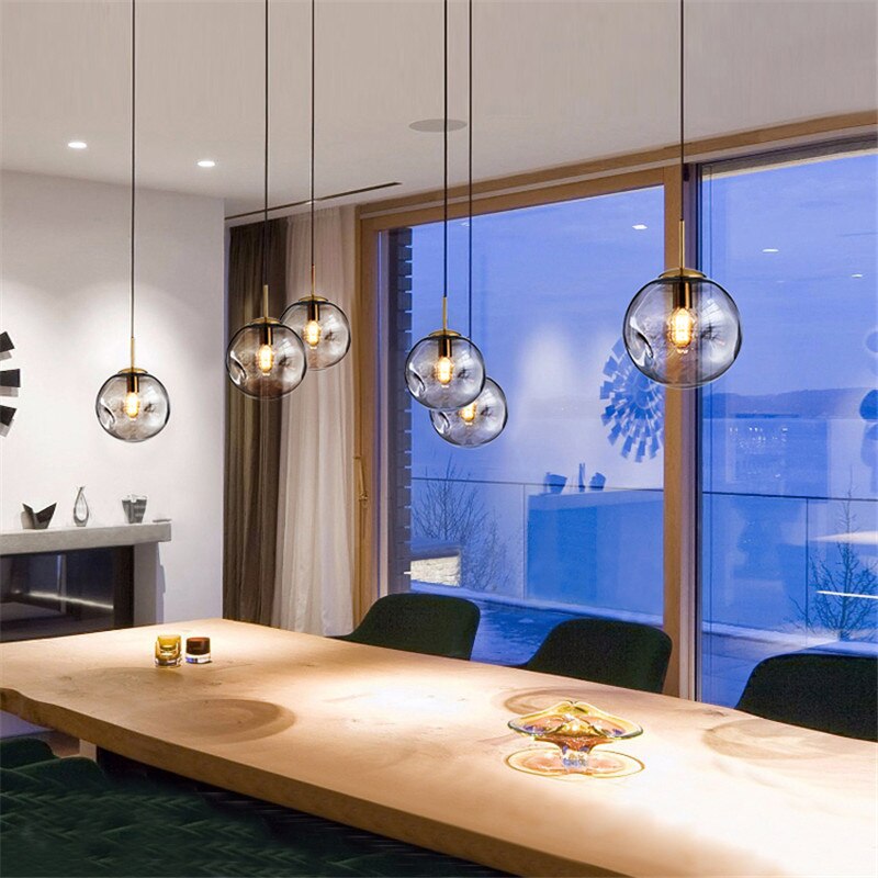 Dimpled Glass Pendant Light