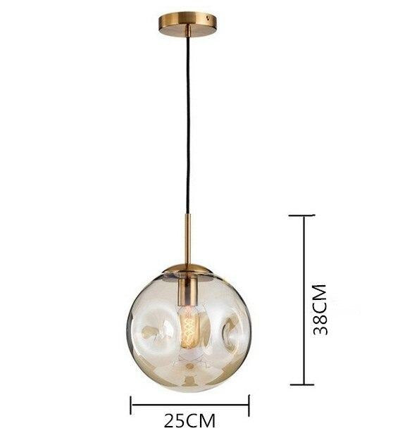 Dimpled Glass Pendant Light