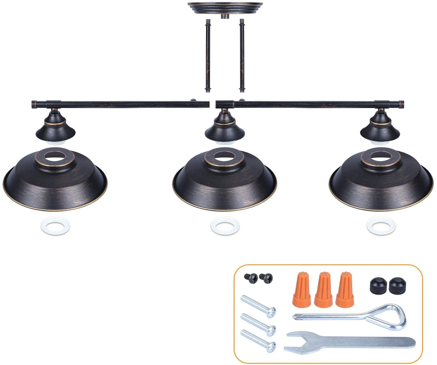 Lámpara de tocador rústica moderna (x3 luces)