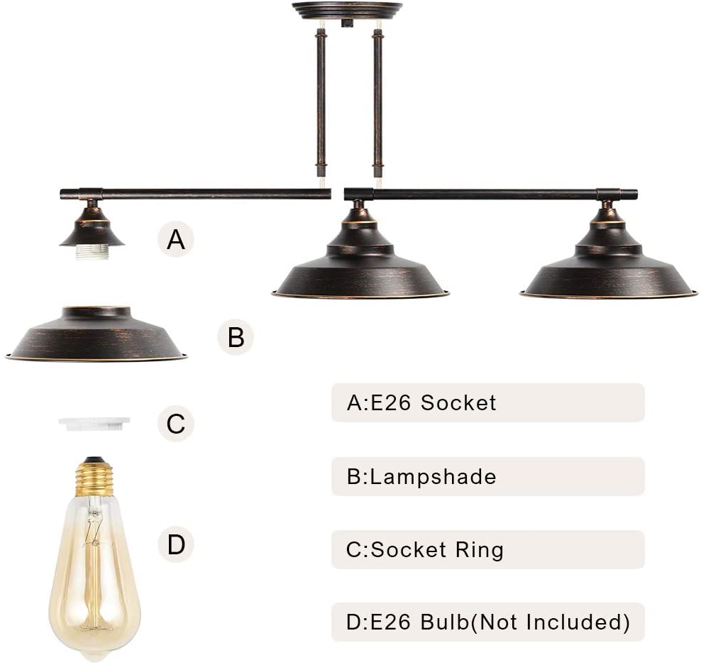 Rustic Modern Vanity Light (x3 Light)