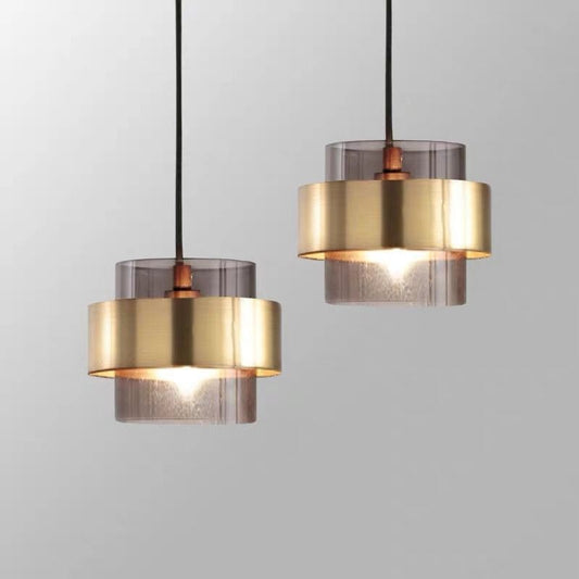 Modern Gray Glass Pendant Light