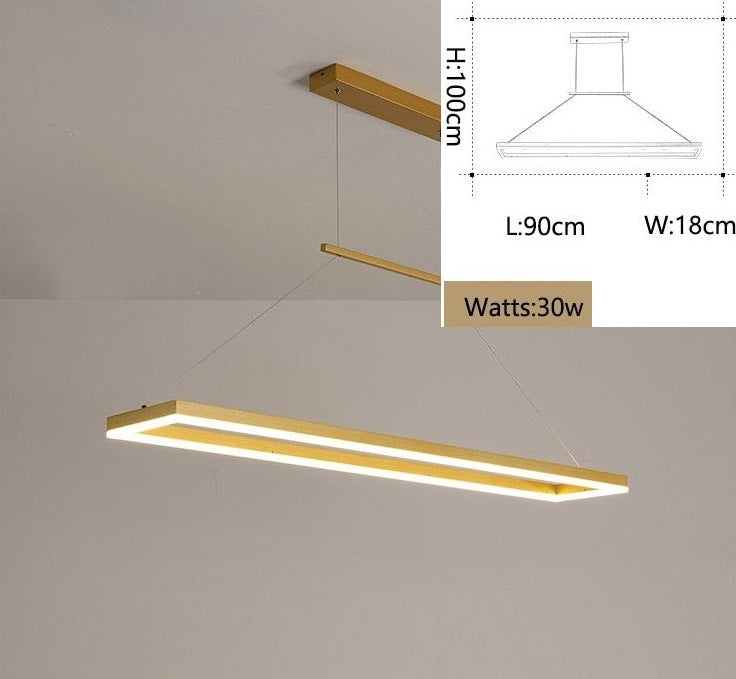 Rectangle Linear LED Chandelier