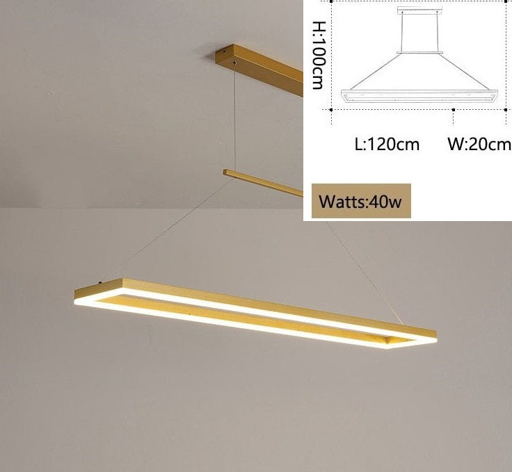 Rectangle Linear LED Chandelier