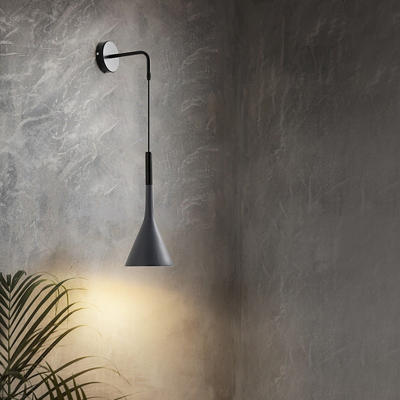 Nordic Cone Gray Wall Light