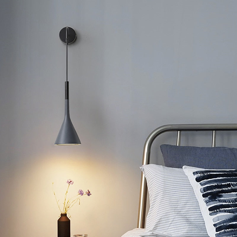 Nordic Cone Gray Wall Light