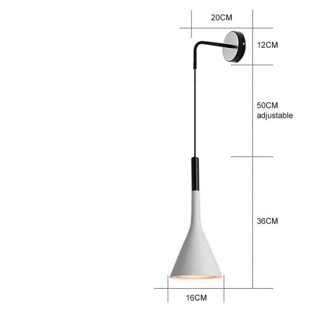 Nordic Cone Grau Wandleuchte